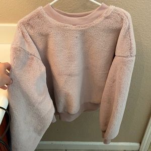 Pale pink fuzzy sweater